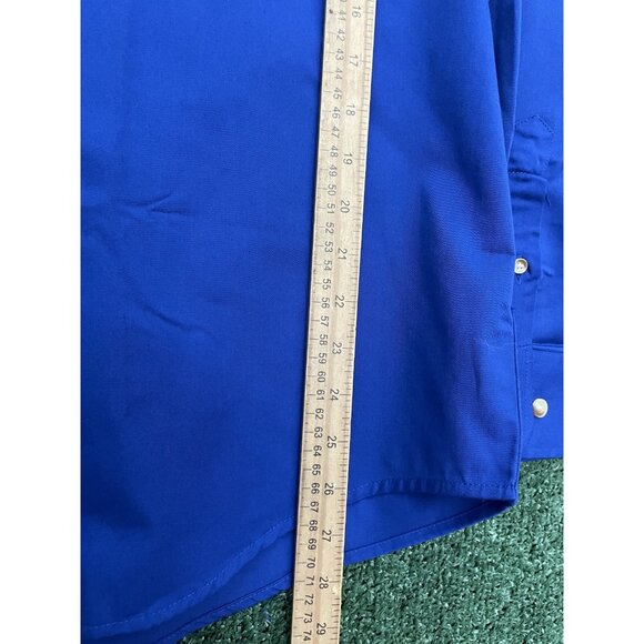BAW Athletic Wear NON-Iron Shirt Button Down Blue Men's Size 2XL Pocket - Picture 6 of 9